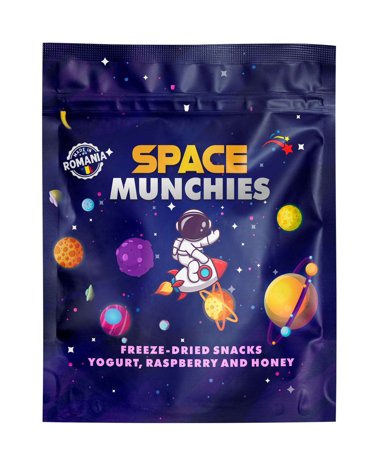 Space Munchies Iaurt cu Zmeură și Miere