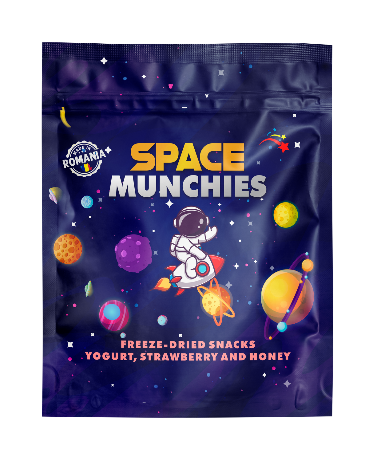 Space Munchies Iaurt cu Căpșuni și Miere